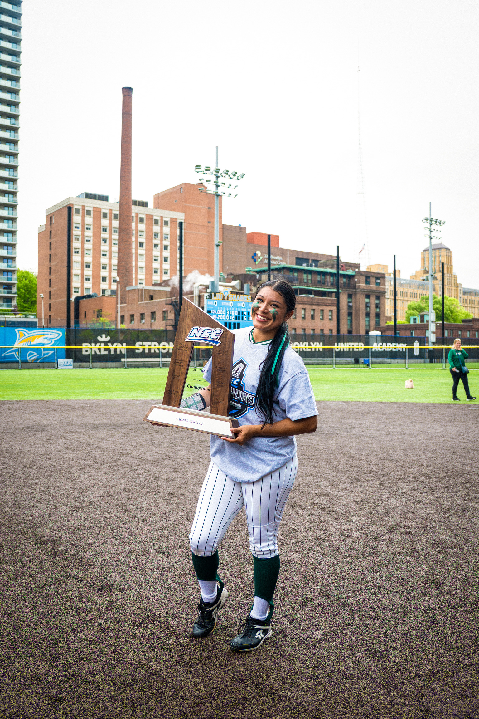 Geanice Morales with NEC Championship trophy